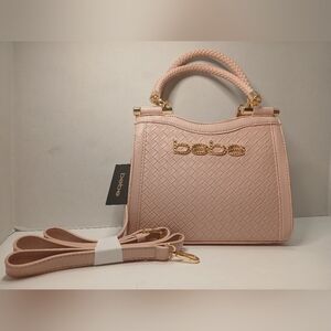 Bebe Pink Woven Handbag